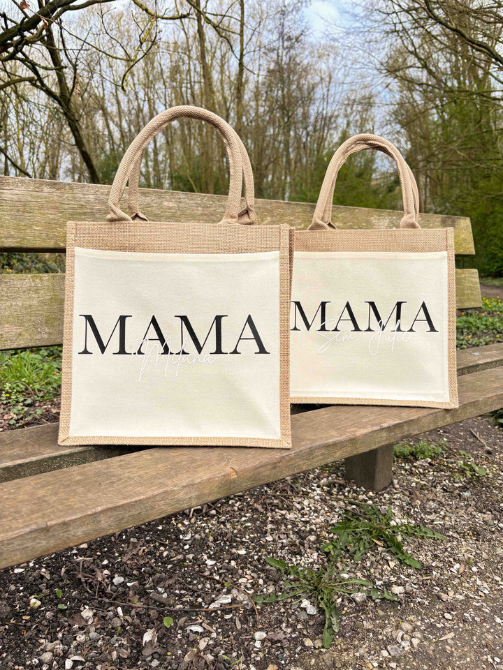 Jute tas mama met naam