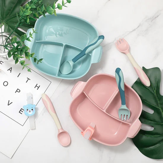 4-delig kinderservies | Blauw