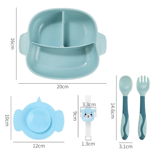 4-delig kinderservies | Blauw