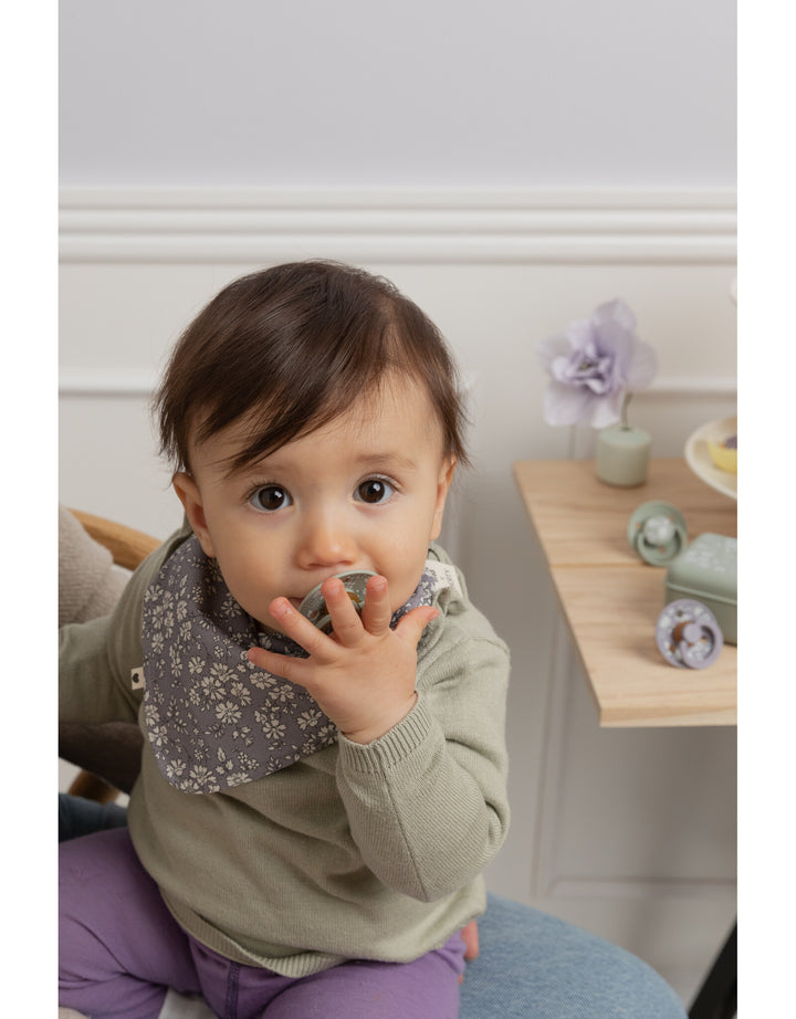 BIBS x Liberty Bandana Bib Camomile Lawn Violet Sky